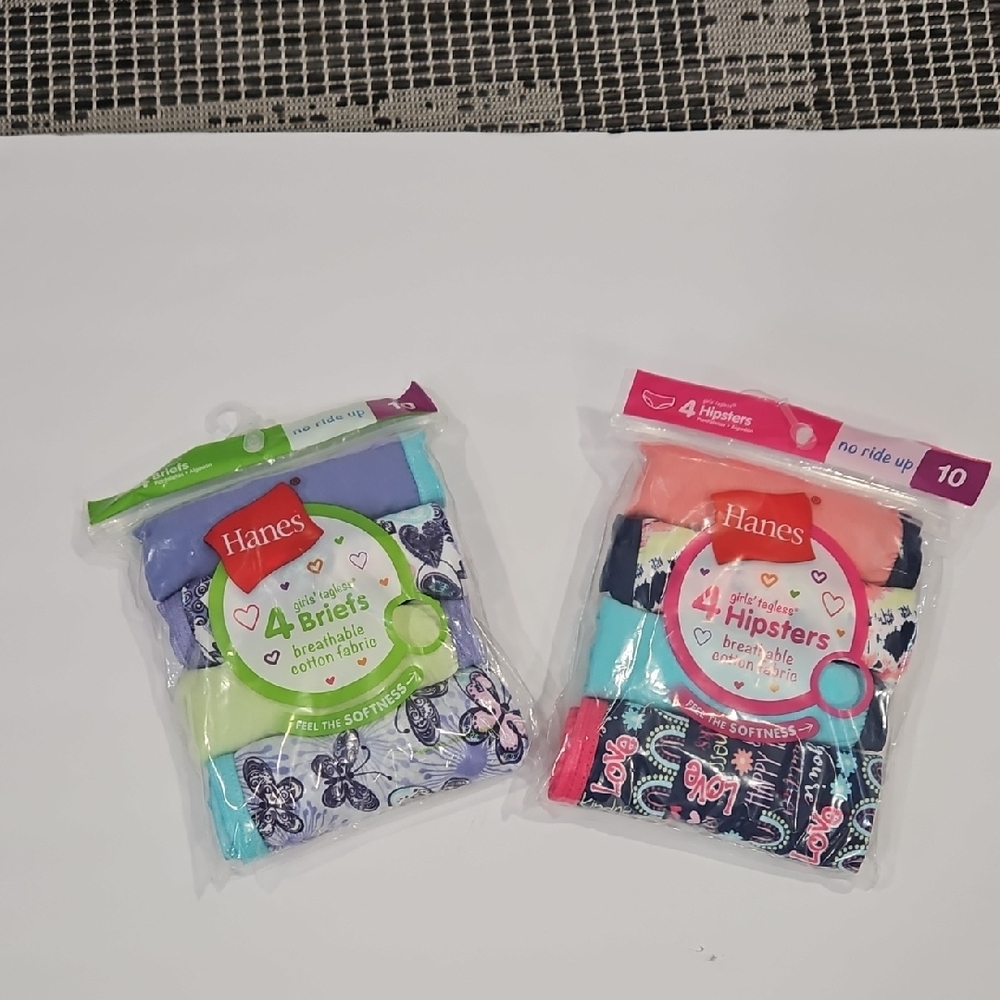 Hanes Girls' Colorful Briefs and Hipsters Pack